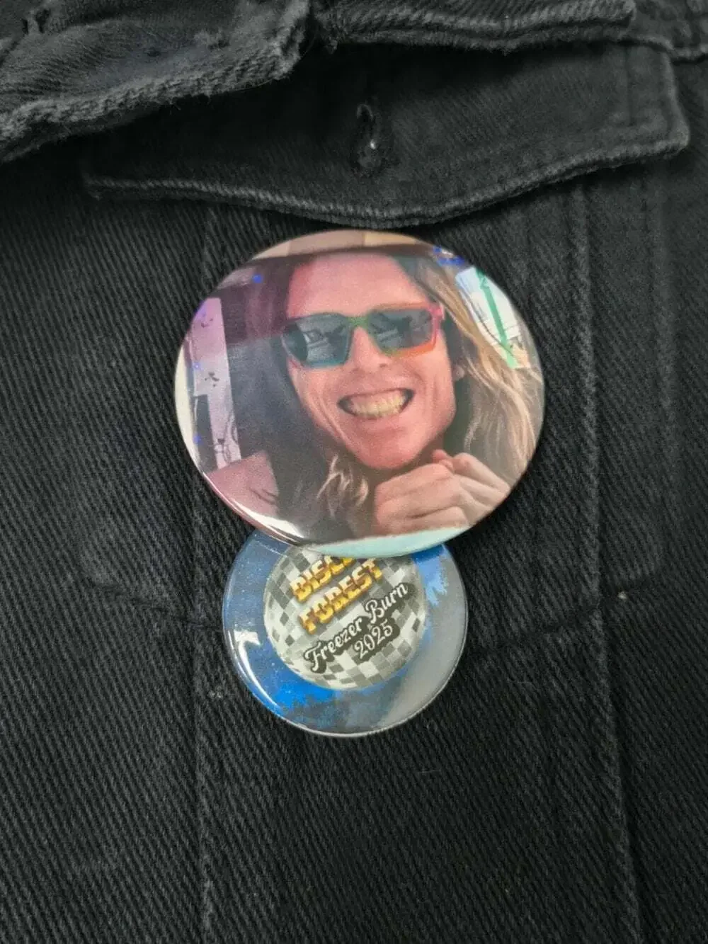 Custom Burning Man Festival Battle Vest Denim Sleeveless Jacket Patches Pins